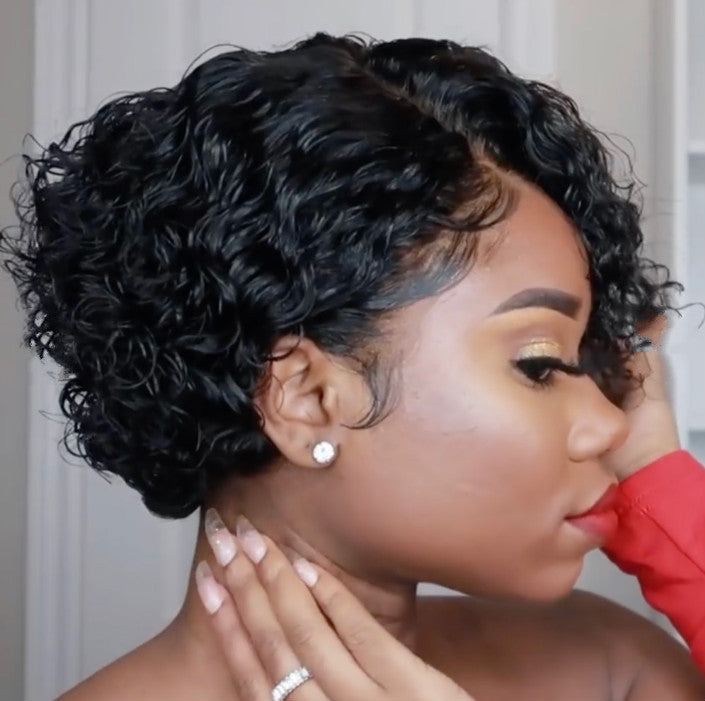 European And American Wigs Women's Short Curly Hair Wigs - All Things Beauty -