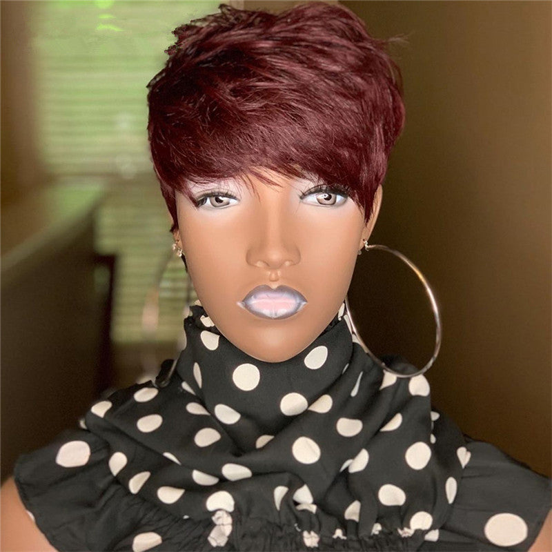 Black Chemical Fiber Hair Realistic Wig - All Things Beauty -
