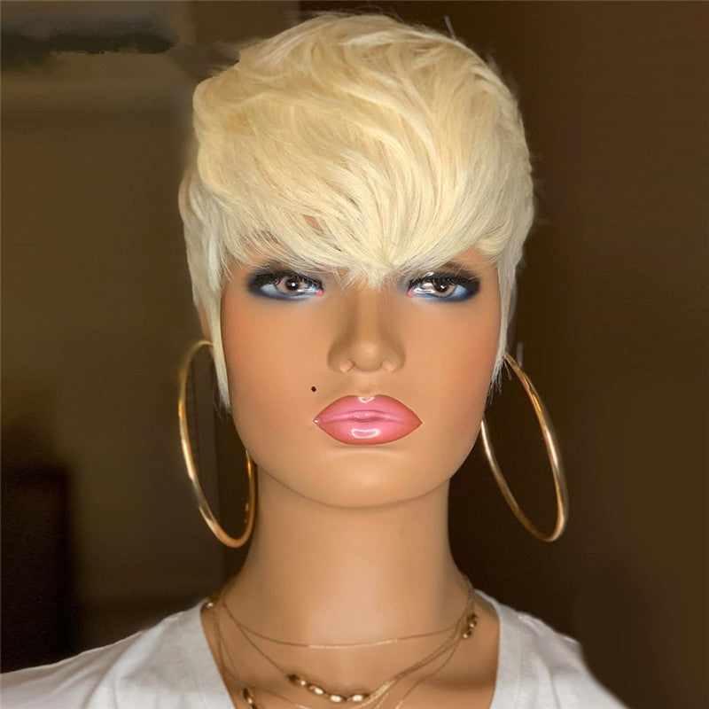 Black Chemical Fiber Hair Realistic Wig - All Things Beauty -