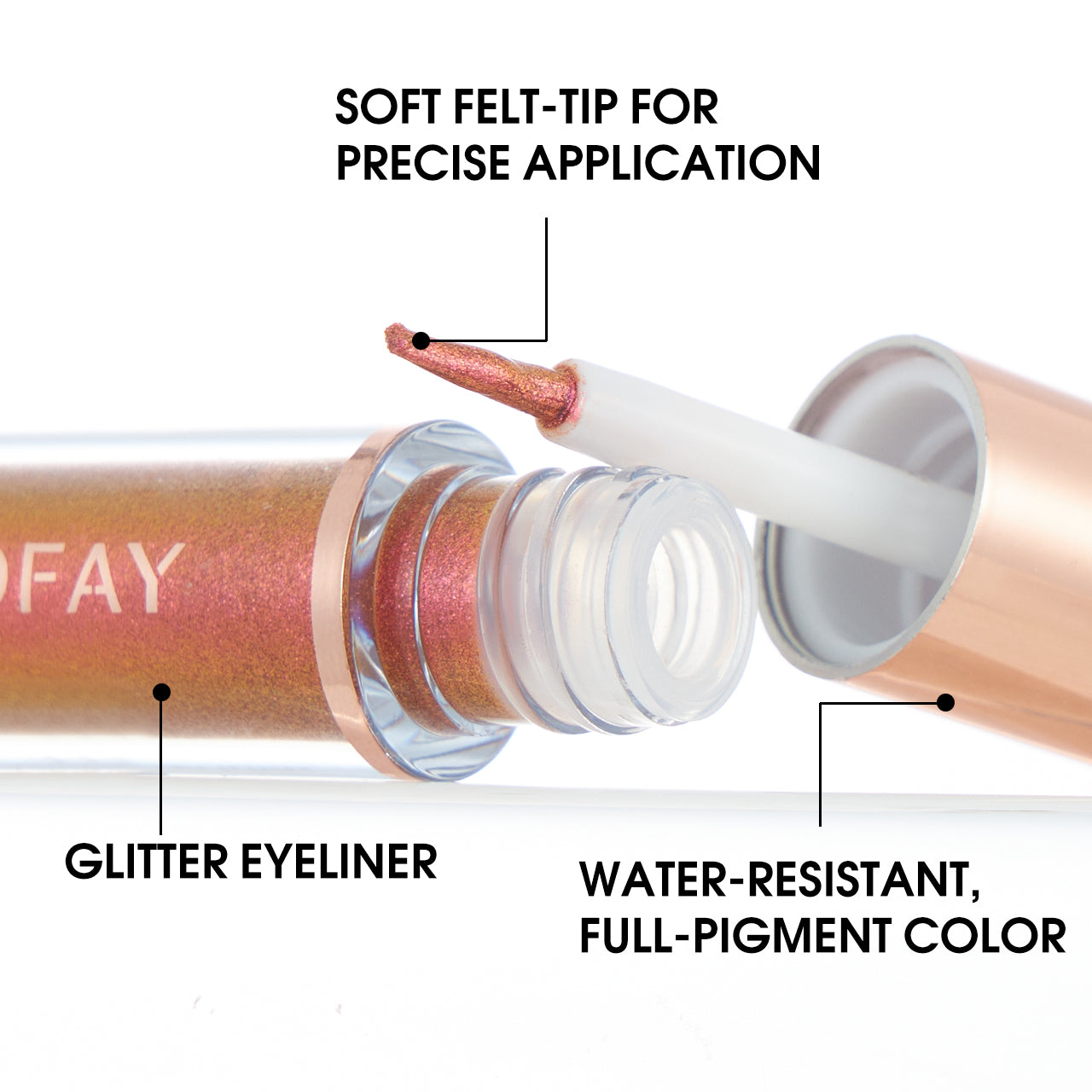 PHOFAY Liquid Glitter Eyeliner Set - All Things Beauty -