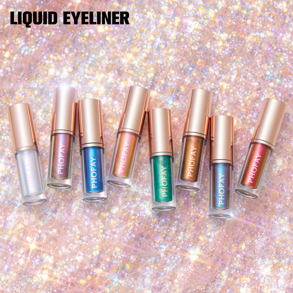 PHOFAY Liquid Glitter Eyeliner Set - All Things Beauty -