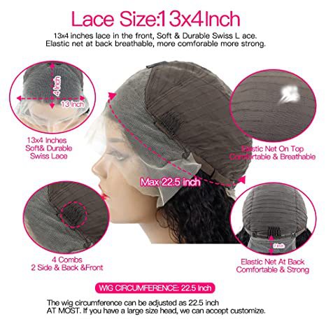 12a Water Wave Human Hair 13x4 Lace Front Wig - All Things Beauty -