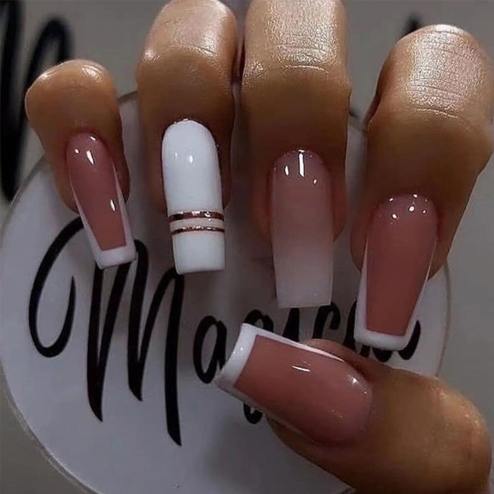 Women's Simple French Gradient Nail Sticker - All Things Beauty -