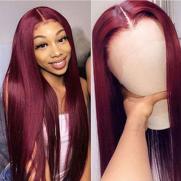 Full Headgear Long Straight Front Lace Wig Smooth Hair - All Things Beauty -