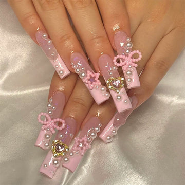 Women's Love Diamond Bow Wear Nail Tip - All Things Beauty -