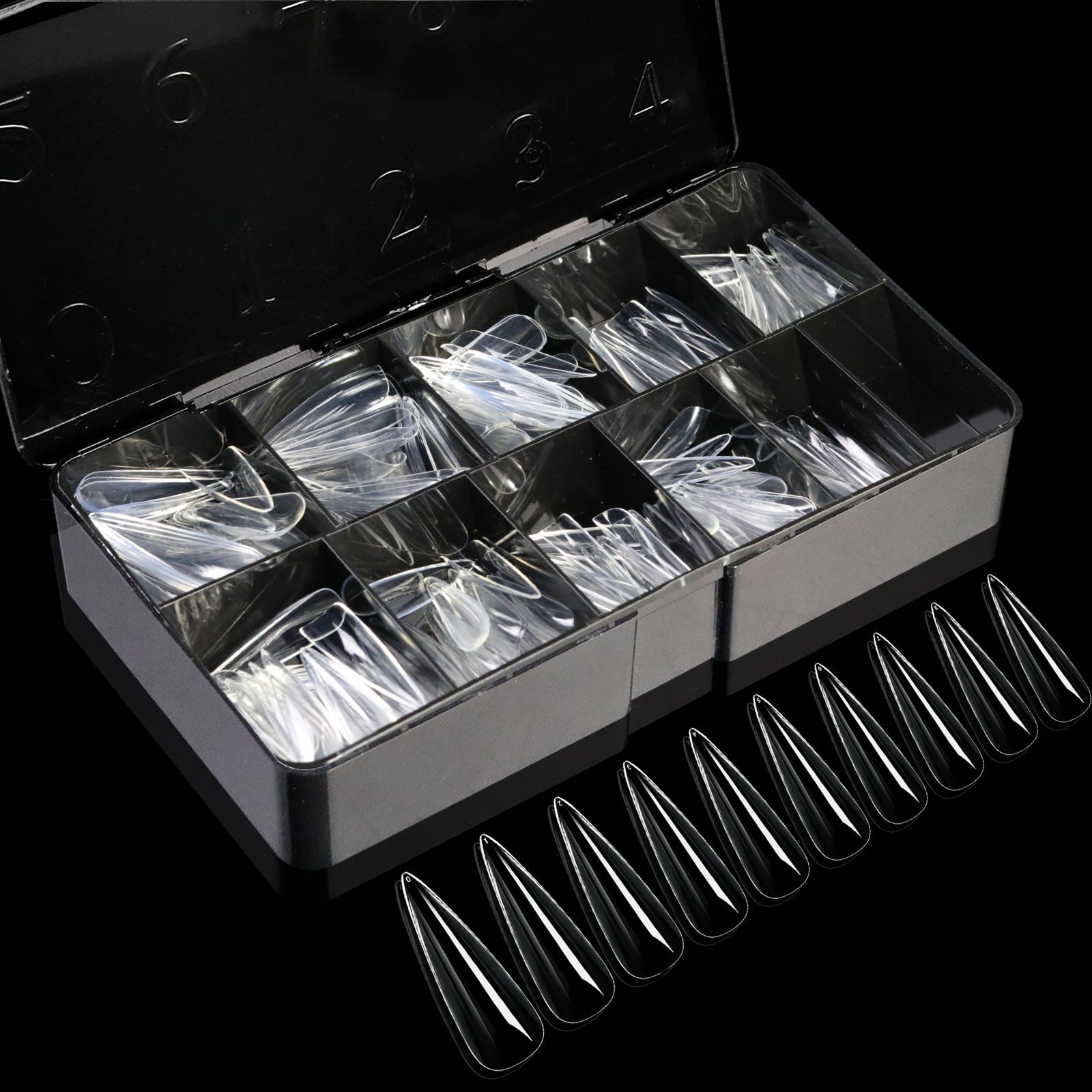 Nail Transparent Nail Tips Nail Shapes For Manicure Seamless False Nails Boxed Set - All Things Beauty -