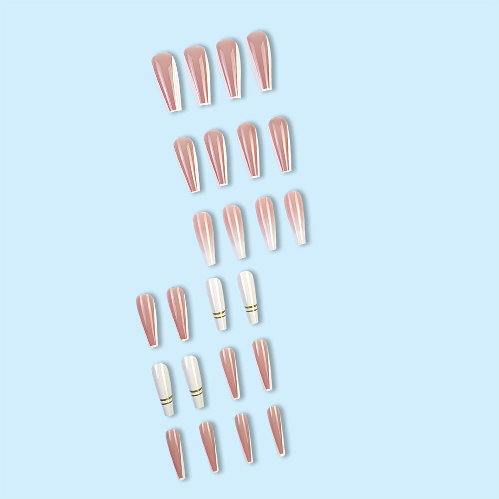 Women's Simple French Gradient Nail Sticker - All Things Beauty -