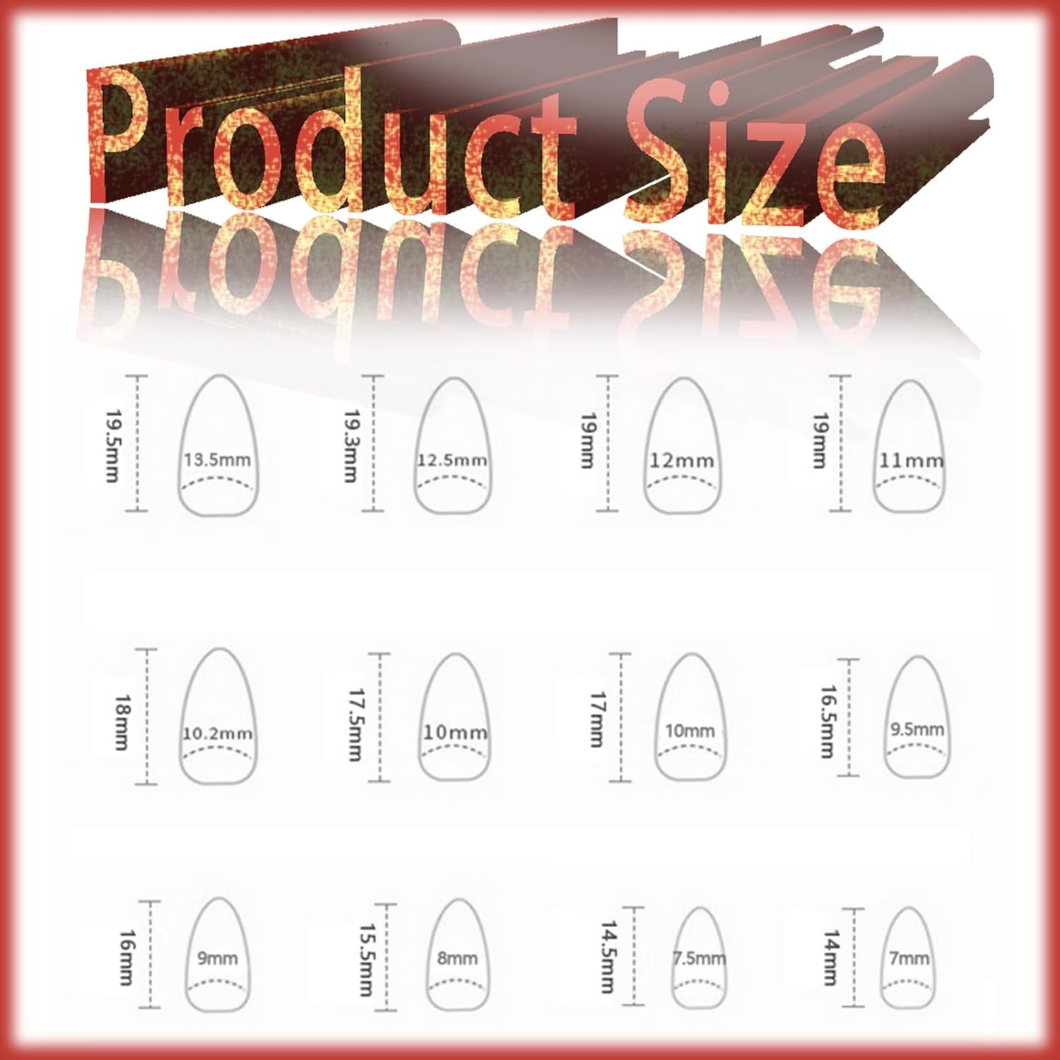 24Pcs Red Gradient Short Almond Press on Nails with Rose Flower Design, Glossy Gold Glitter False Nails Gel Glue on Nails, Shine Ombre Manicure Art Acrylic Fake Nails Stick on Nails for Women Girls - All Things Beauty -