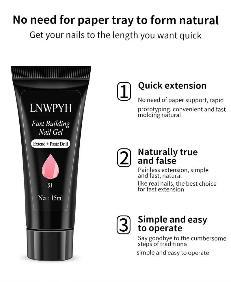 Acrylic Nail Kit – Poly Gel Set with UV Lamp, Extension Gel & Manicure Tools - All Things Beauty -