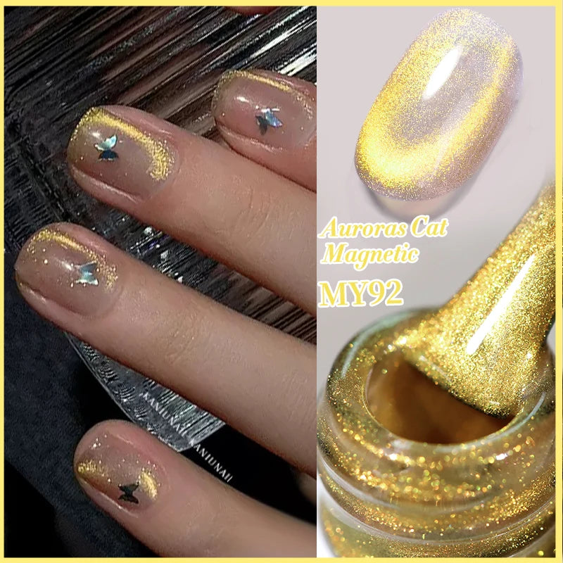 BORN PRETTY Cat Eye Gel Polish – Sparkling Magnetic UV Gel, Flash Effect Colors - All Things Beauty -