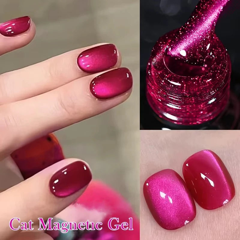 BORN PRETTY Cat Eye Gel Polish – Sparkling Magnetic UV Gel, Flash Effect Colors - All Things Beauty -