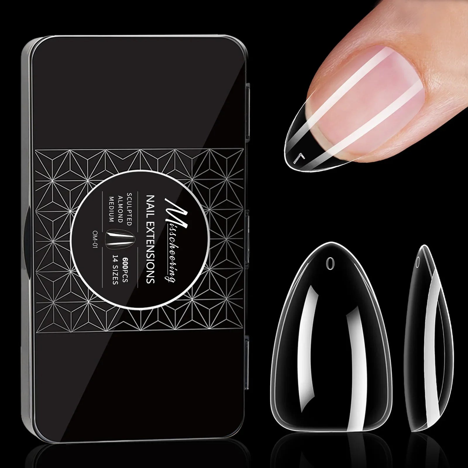 250/500/600pcs Soft Gel Nail Tips – Full Cover Press-On, Coffin & Almond DIY Nails - All Things Beauty -