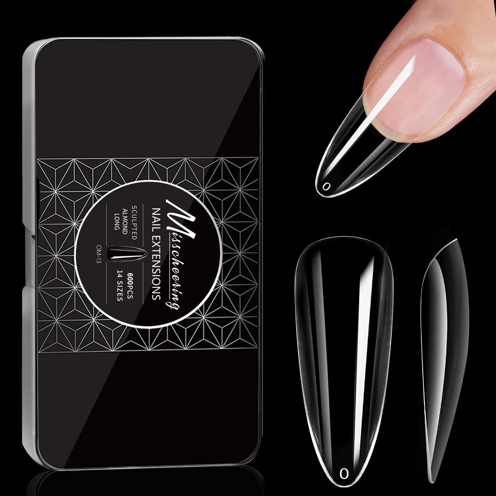 250/500/600pcs Soft Gel Nail Tips – Full Cover Press-On, Coffin & Almond DIY Nails - All Things Beauty -