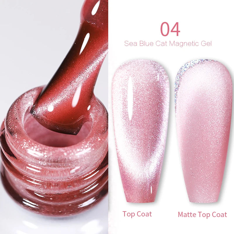 BORN PRETTY Cat Eye Gel Polish – Sparkling Magnetic UV Gel, Flash Effect Colors - All Things Beauty -