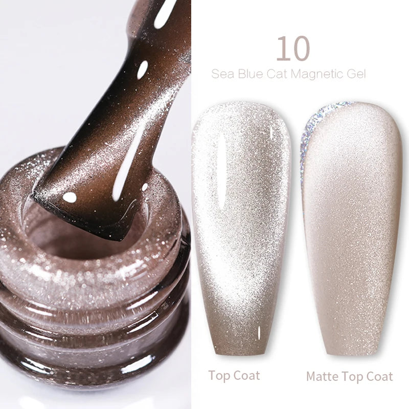 BORN PRETTY Cat Eye Gel Polish – Sparkling Magnetic UV Gel, Flash Effect Colors - All Things Beauty -