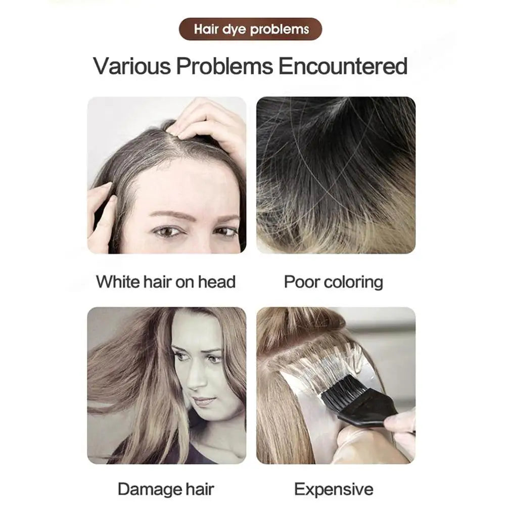 3-in-1 Collagen Argan Hair Dye Shampoo 500ml – Black Color & Gray Coverage for Men & Women - All Things Beauty -