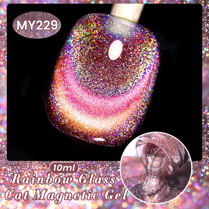 BORN PRETTY Cat Eye Gel Polish – Sparkling Magnetic UV Gel, Flash Effect Colors - All Things Beauty -