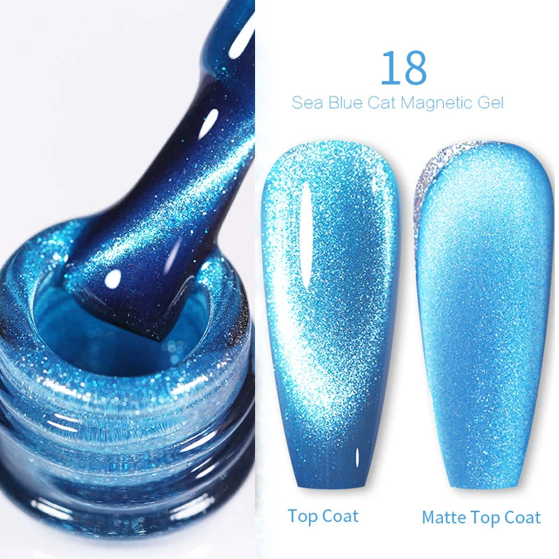 BORN PRETTY Cat Eye Gel Polish – Sparkling Magnetic UV Gel, Flash Effect Colors - All Things Beauty -