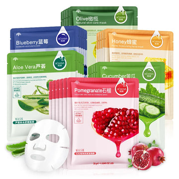 Korean Fruit Face Mask (30 Pcs) – Hydrating & Firming Skincare Combo - All Things Beauty -