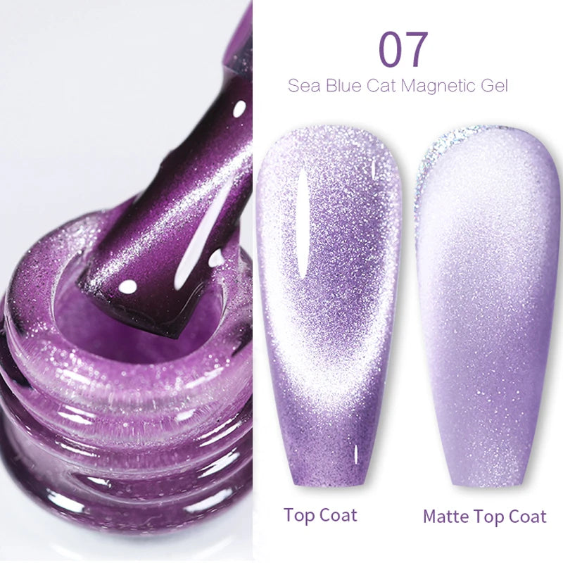 BORN PRETTY Cat Eye Gel Polish – Sparkling Magnetic UV Gel, Flash Effect Colors - All Things Beauty -