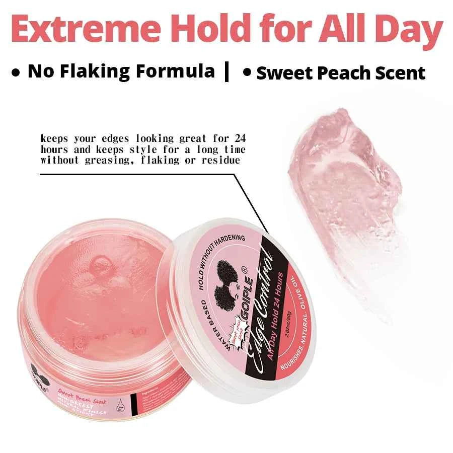 80g Edge Control Gel – 24H Hold for 4C Hair, Non-Greasy Styling Wax - All Things Beauty -