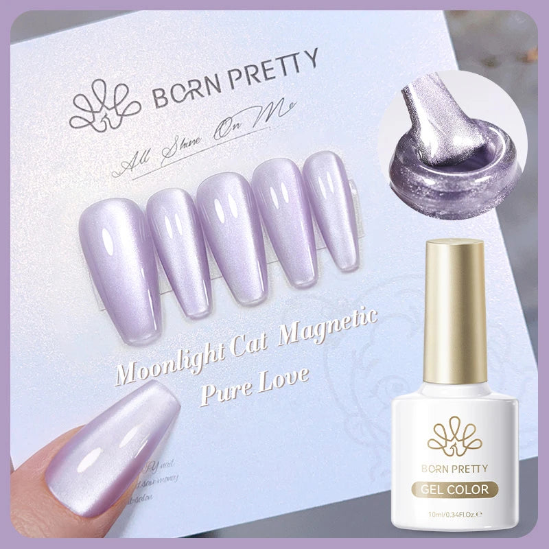 BORN PRETTY Cat Eye Gel Polish – Sparkling Magnetic UV Gel, Flash Effect Colors - All Things Beauty -