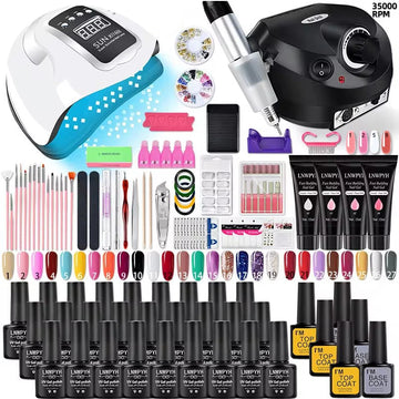 Acrylic Nail Kit – Poly Gel Set with UV Lamp, Extension Gel & Manicure Tools - All Things Beauty -