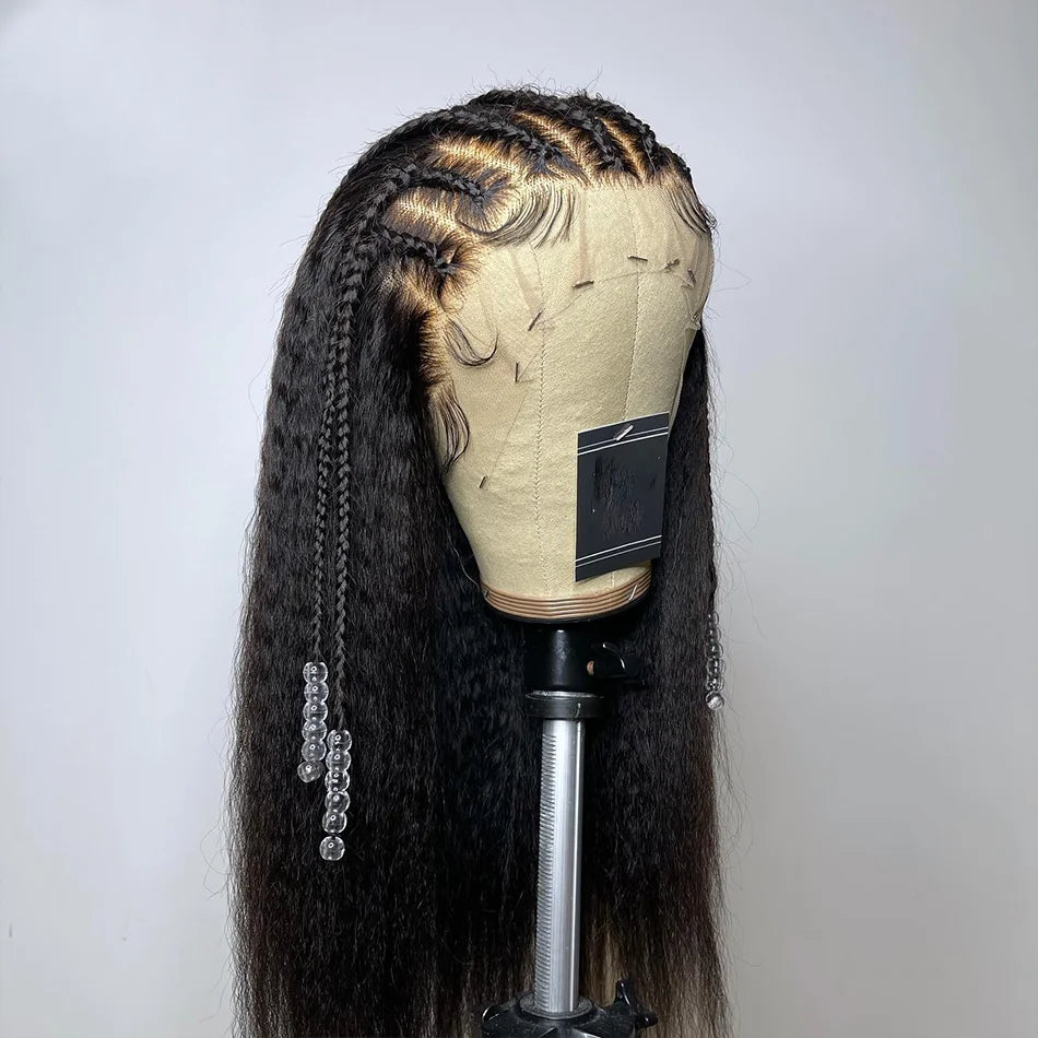 30" Kinky Straight Lace Wig – 180 Density, Glueless, Pre-Plucked with Baby Hair - All Things Beauty -