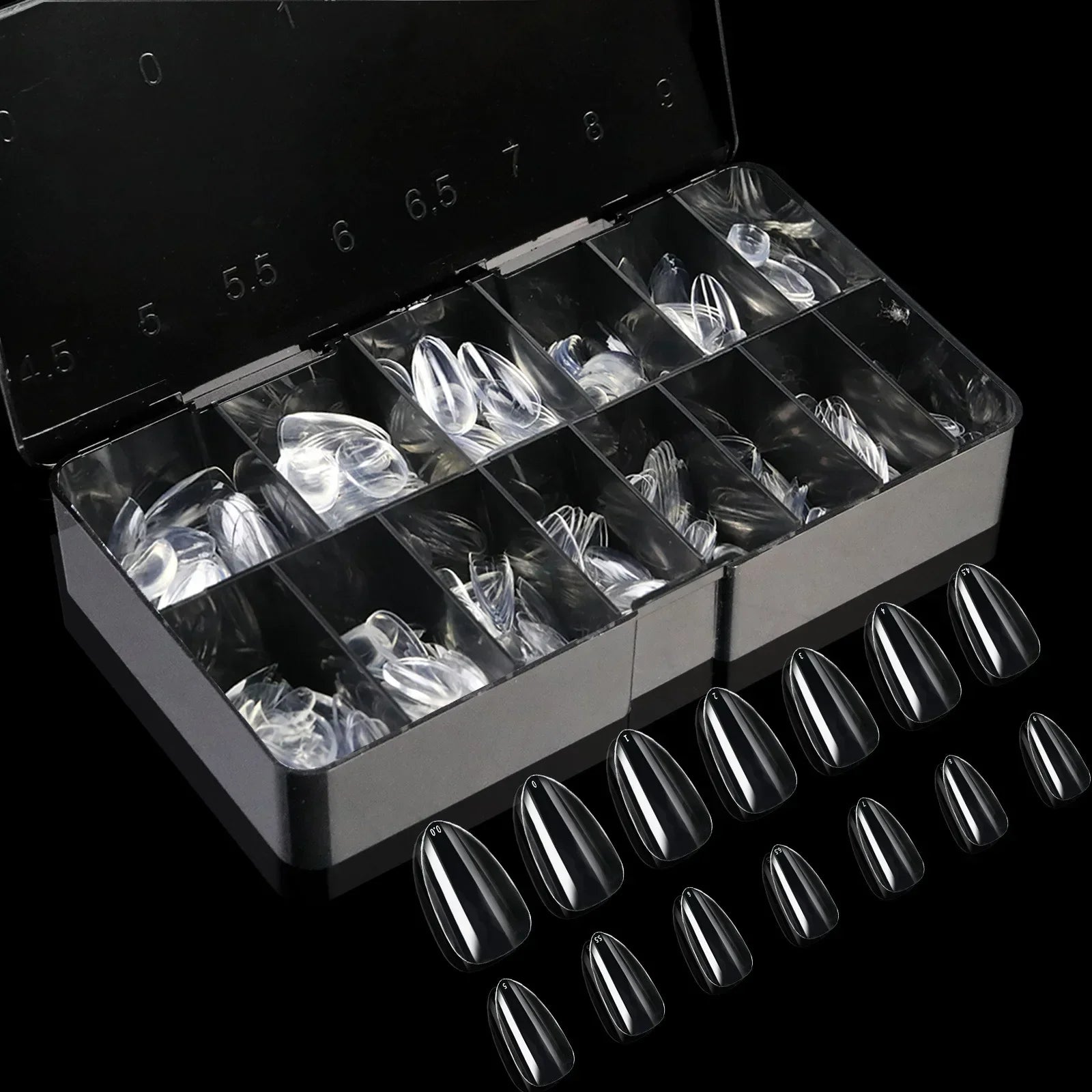 250/500/600pcs Soft Gel Nail Tips – Full Cover Press-On, Coffin & Almond DIY Nails - All Things Beauty -