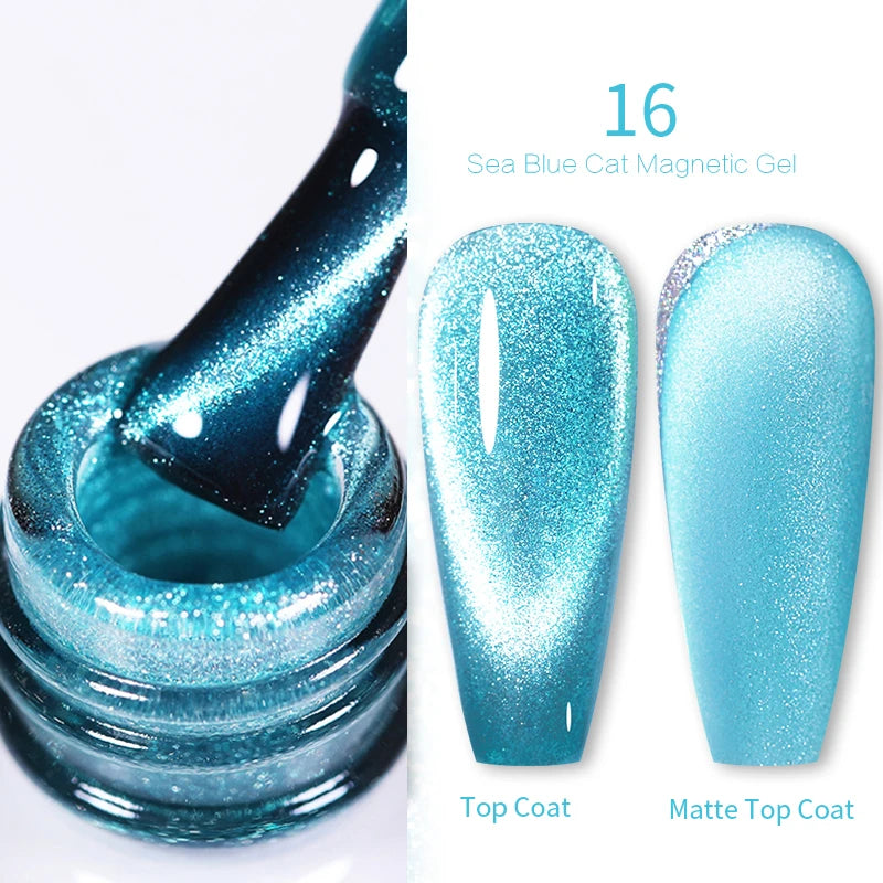 BORN PRETTY Cat Eye Gel Polish – Sparkling Magnetic UV Gel, Flash Effect Colors - All Things Beauty -