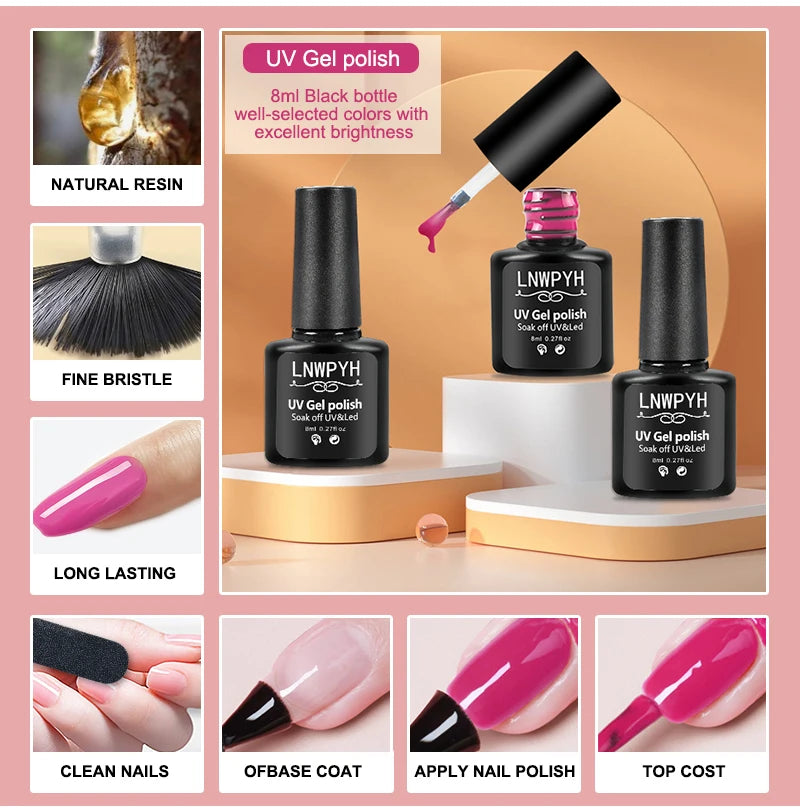 Acrylic Nail Kit – Poly Gel Set with UV Lamp, Extension Gel & Manicure Tools - All Things Beauty -