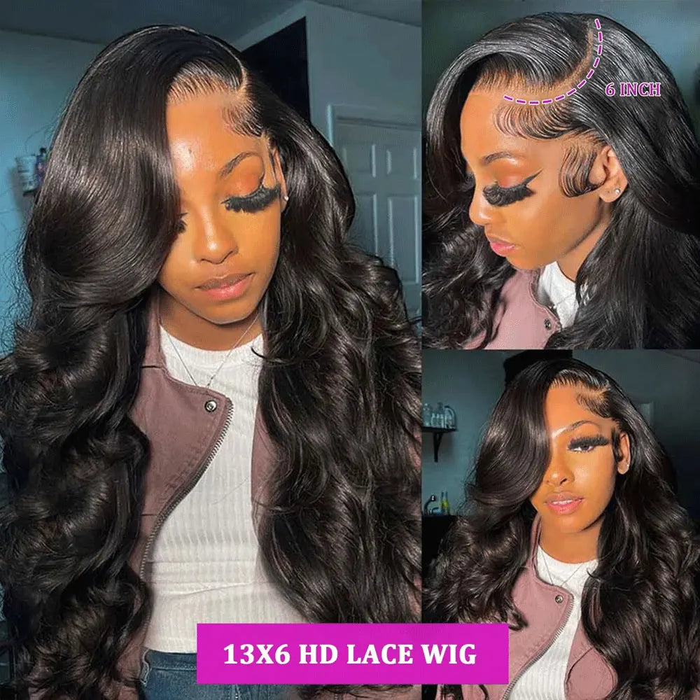 40–42" Body Wave Human Hair Wig – 13x4/13x6 HD Lace, 5x5 Glueless Closure, Remy Hair - All Things Beauty -