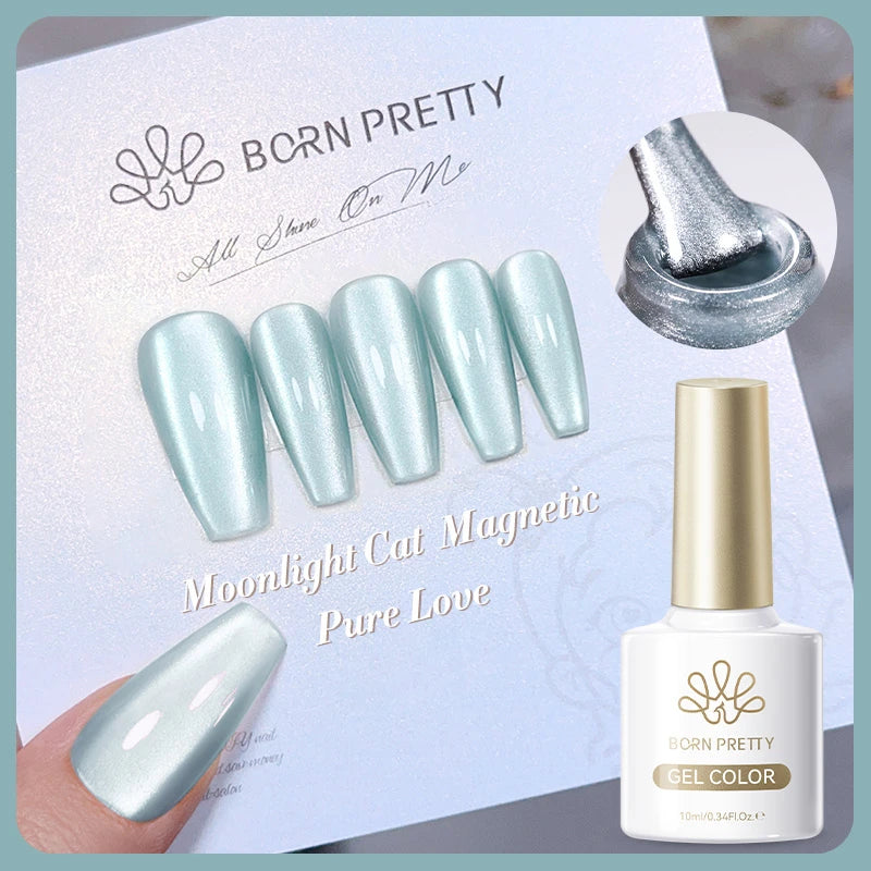 BORN PRETTY Cat Eye Gel Polish – Sparkling Magnetic UV Gel, Flash Effect Colors - All Things Beauty -