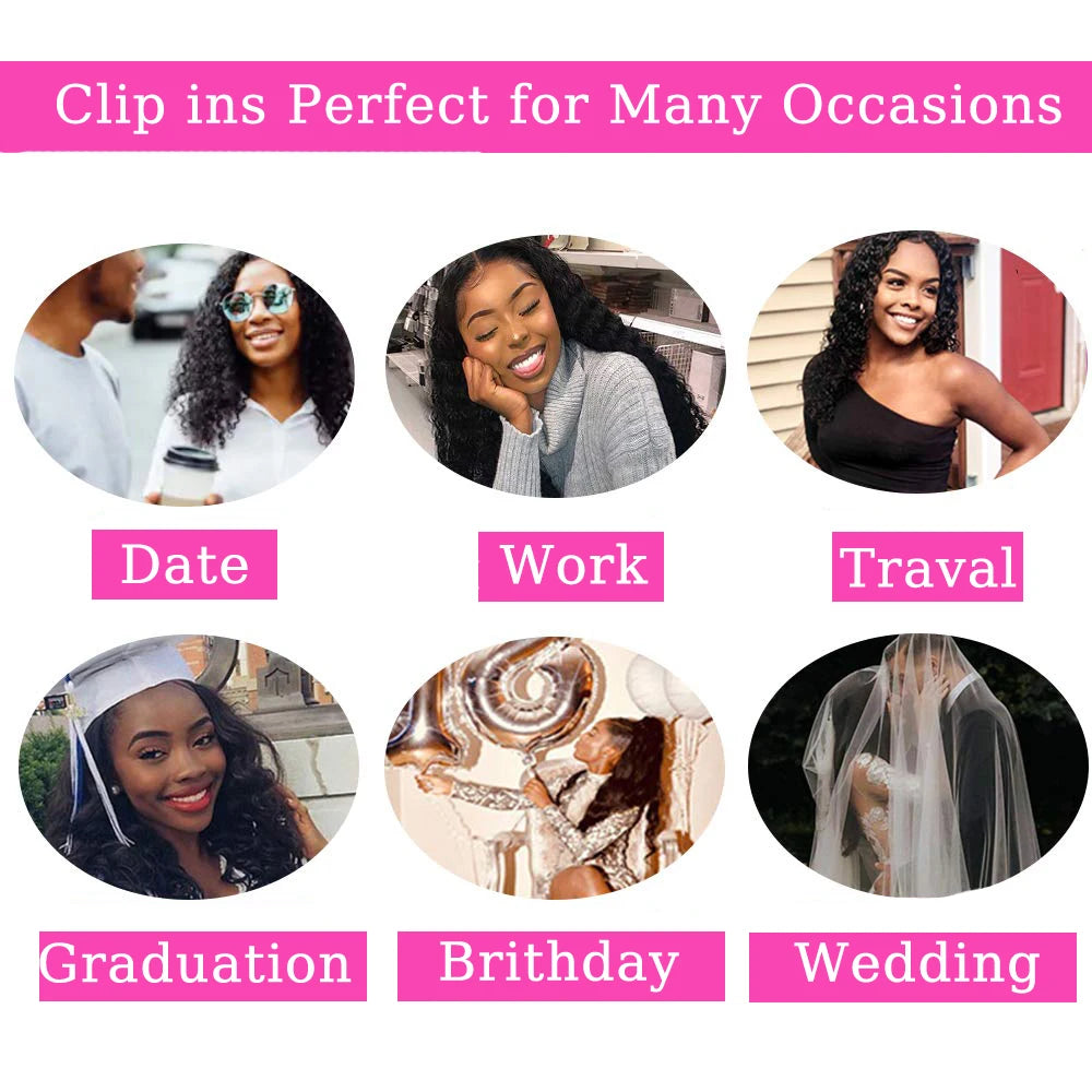 Wrap Around Afro Curly Clip In Ponytail Human Hair Extension  Brazilian 8"-20" 100% Remy Human Hair For Women In Uesoels Store - All Things Beauty -