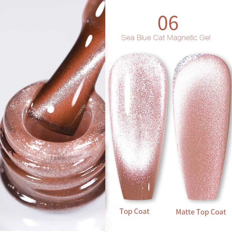BORN PRETTY Cat Eye Gel Polish – Sparkling Magnetic UV Gel, Flash Effect Colors - All Things Beauty -