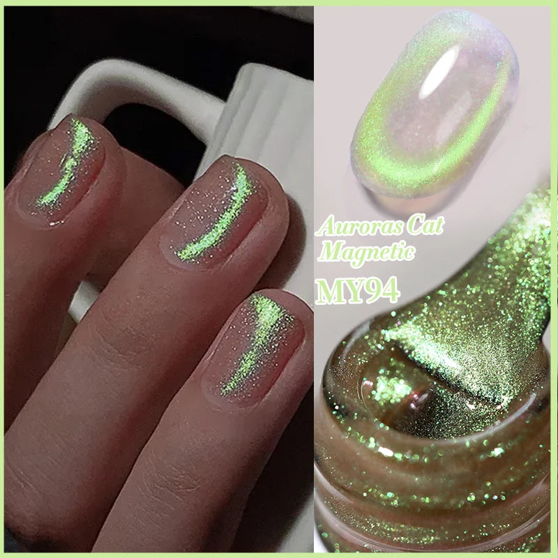 BORN PRETTY Cat Eye Gel Polish – Sparkling Magnetic UV Gel, Flash Effect Colors - All Things Beauty -