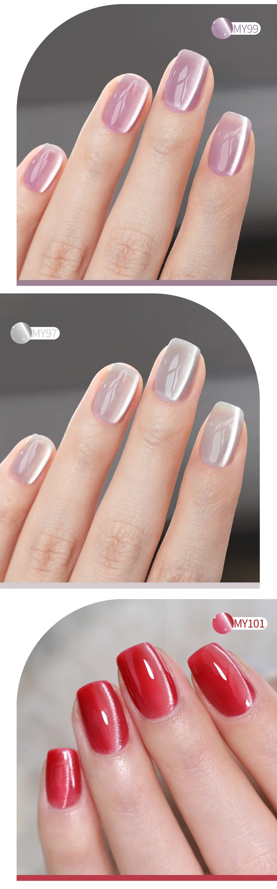 BORN PRETTY Cat Eye Gel Polish – Sparkling Magnetic UV Gel, Flash Effect Colors - All Things Beauty -