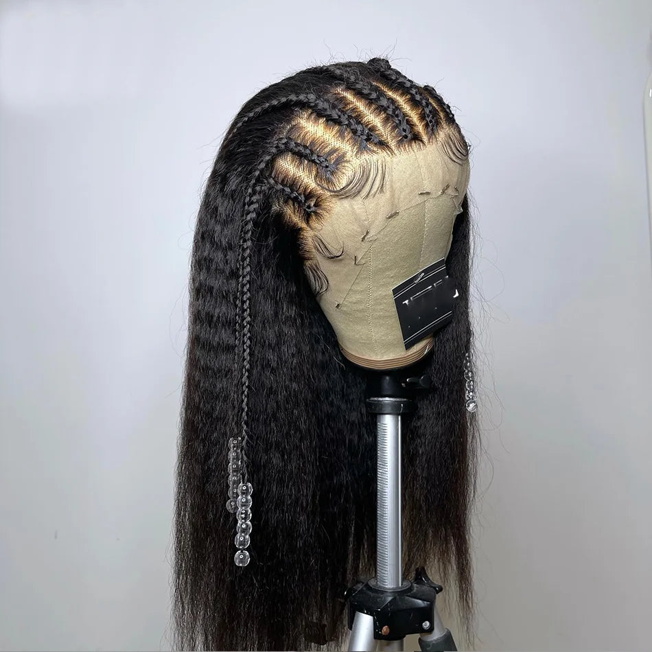 30" Kinky Straight Lace Wig – 180 Density, Glueless, Pre-Plucked with Baby Hair - All Things Beauty -