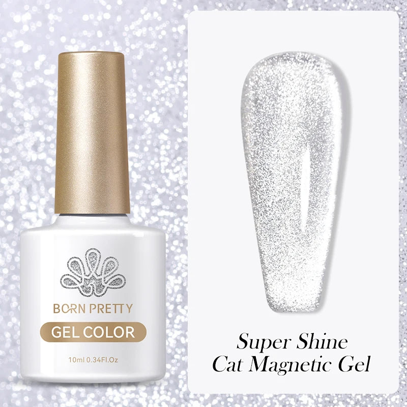 BORN PRETTY Cat Eye Gel Polish – Sparkling Magnetic UV Gel, Flash Effect Colors - All Things Beauty -