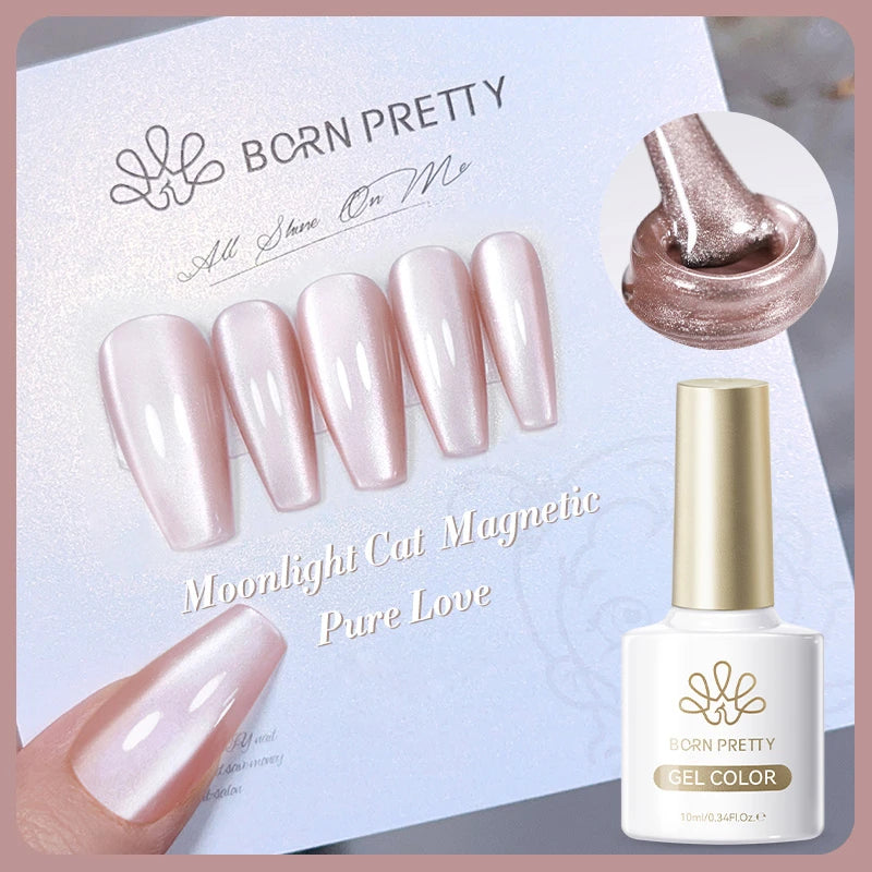 BORN PRETTY Cat Eye Gel Polish – Sparkling Magnetic UV Gel, Flash Effect Colors - All Things Beauty -