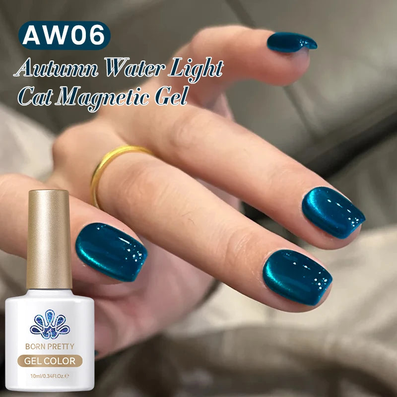 BORN PRETTY Cat Eye Gel Polish – Sparkling Magnetic UV Gel, Flash Effect Colors - All Things Beauty -