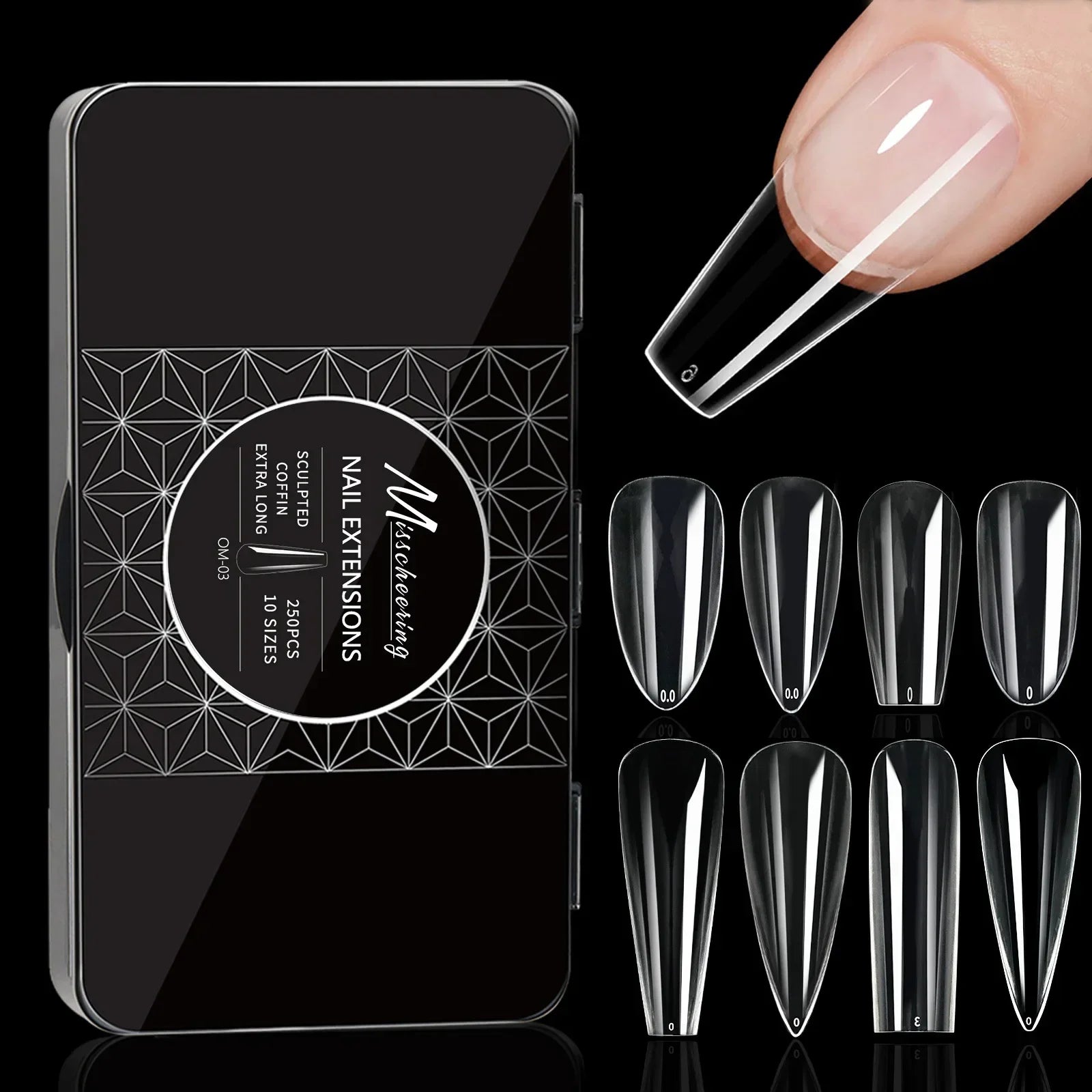 250/500/600pcs Soft Gel Nail Tips – Full Cover Press-On, Coffin & Almond DIY Nails - All Things Beauty -