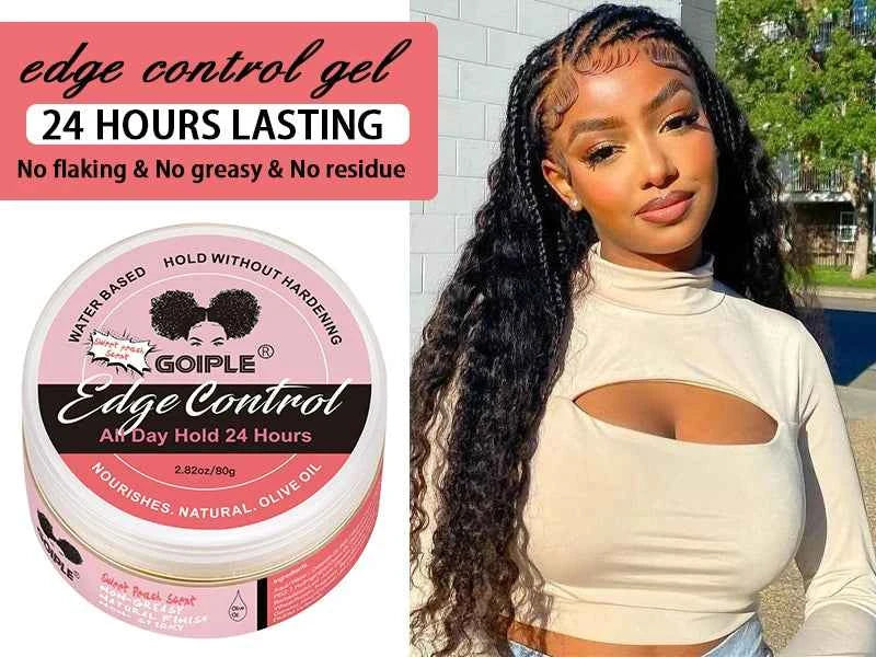 80g Edge Control Gel – 24H Hold for 4C Hair, Non-Greasy Styling Wax - All Things Beauty -