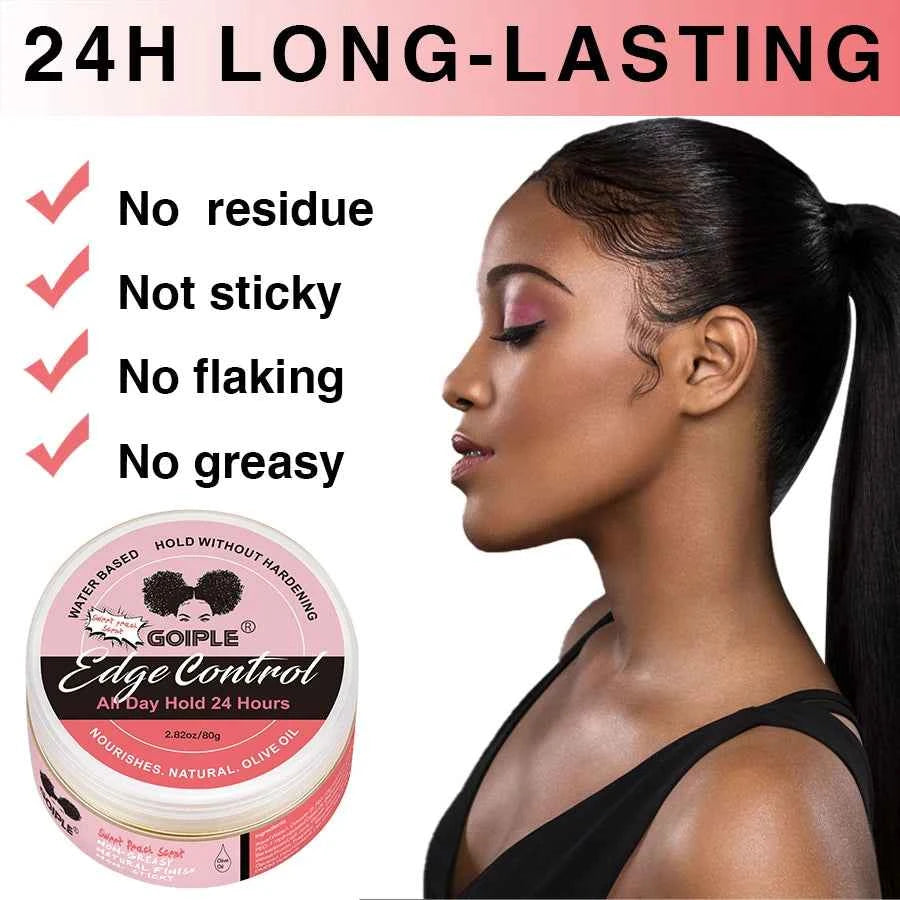 80g Edge Control Gel – 24H Hold for 4C Hair, Non-Greasy Styling Wax - All Things Beauty -