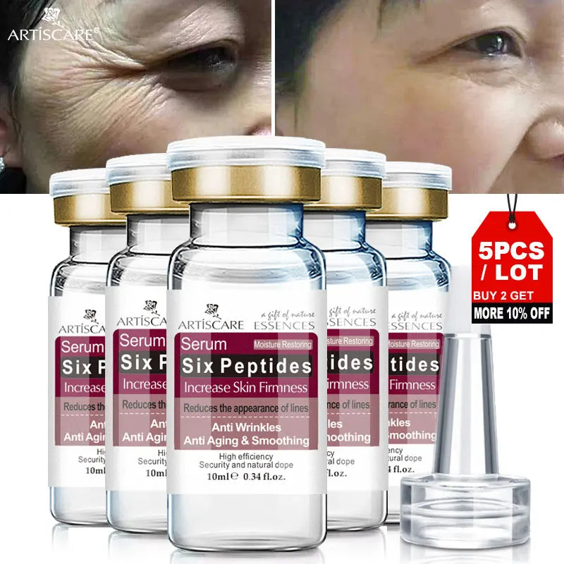 ARTISCARE 6 Peptides Face Serum 5pcs – Moisturizing Facial Essence Skin Care - All Things Beauty -