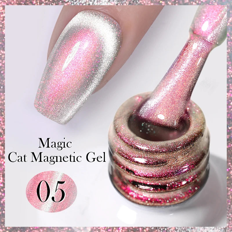 BORN PRETTY Cat Eye Gel Polish – Sparkling Magnetic UV Gel, Flash Effect Colors - All Things Beauty -