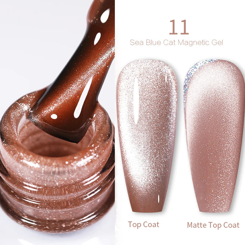 BORN PRETTY Cat Eye Gel Polish – Sparkling Magnetic UV Gel, Flash Effect Colors - All Things Beauty -