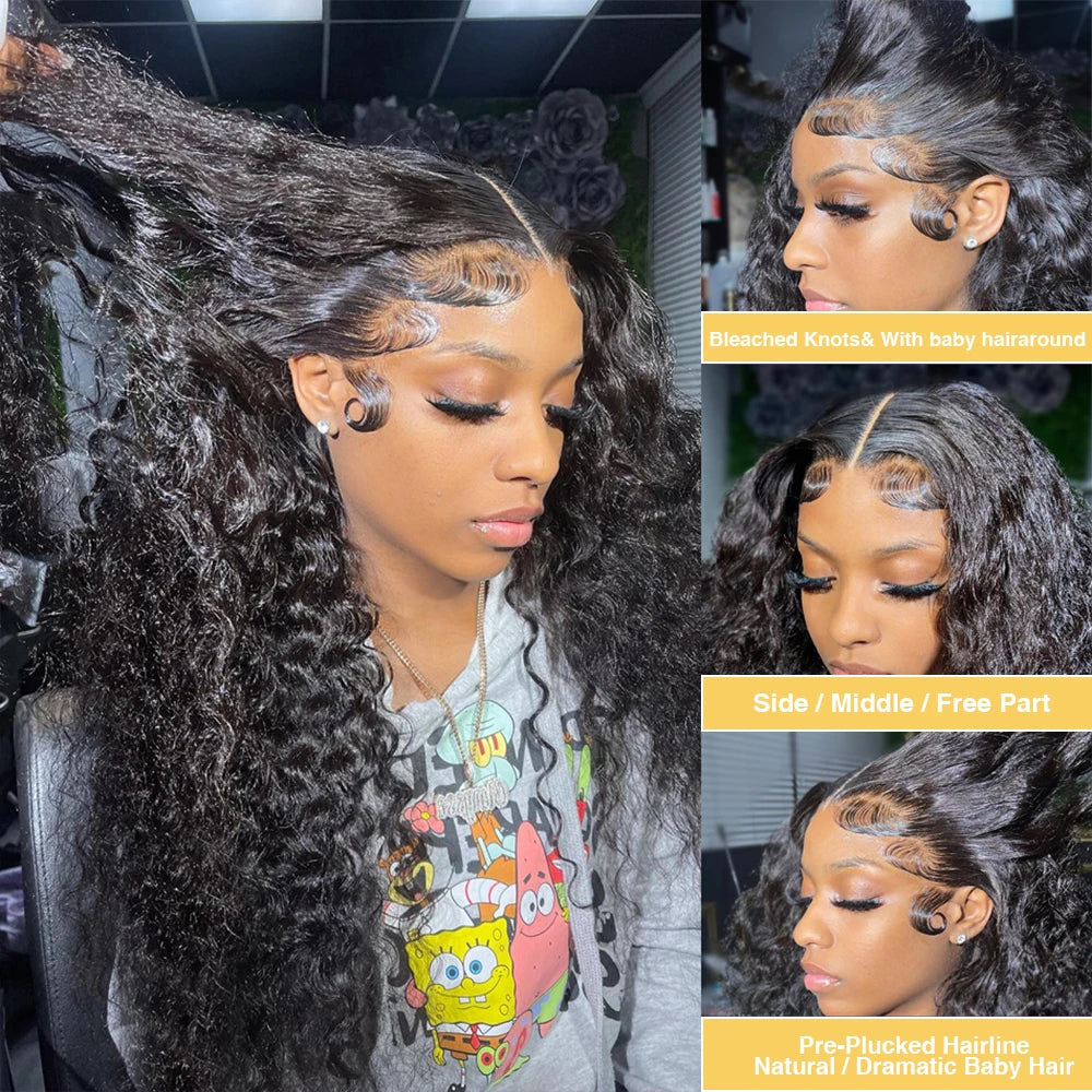 Deep Wave HD Lace Wig – 13x4/13x6 Curly Human Hair, Wet & Wavy, 5x5 Closure - All Things Beauty -