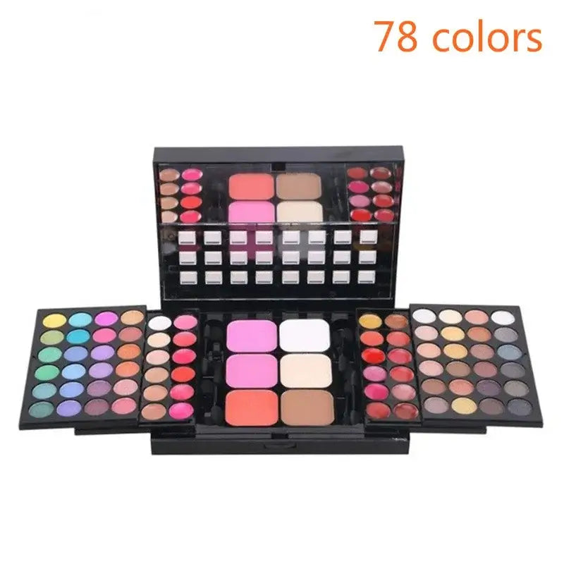40/74/78 Colors Glitter Eyeshadow Palette – Matte, Waterproof, Long-Lasting Makeup Kit - All Things Beauty -