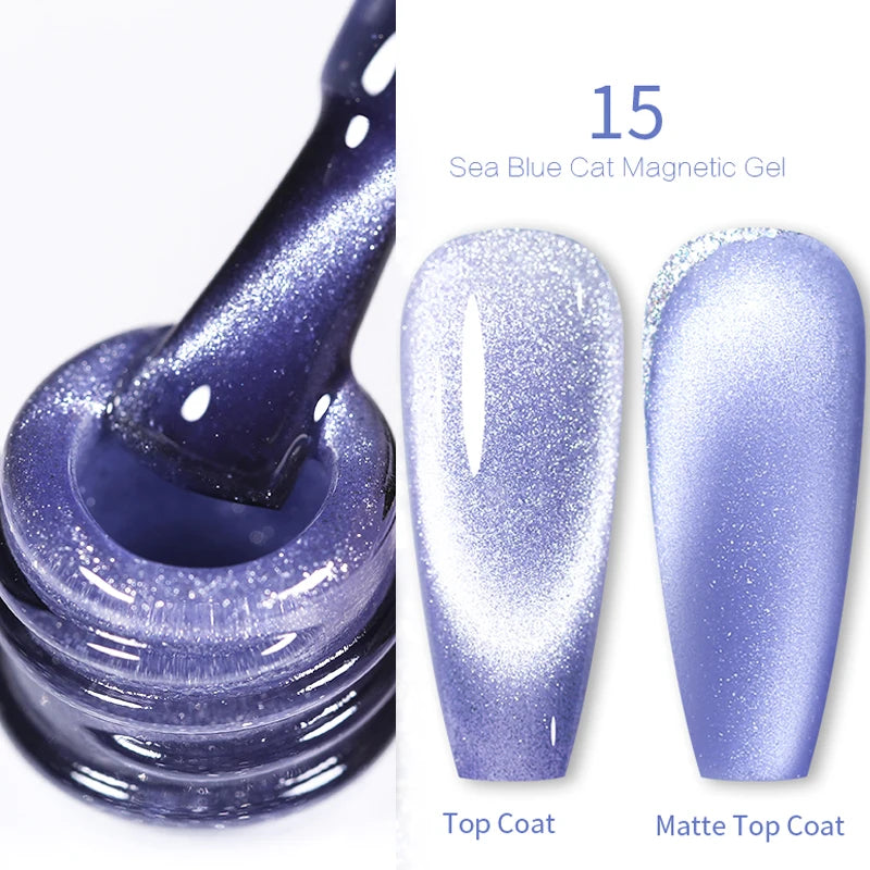 BORN PRETTY Cat Eye Gel Polish – Sparkling Magnetic UV Gel, Flash Effect Colors - All Things Beauty -